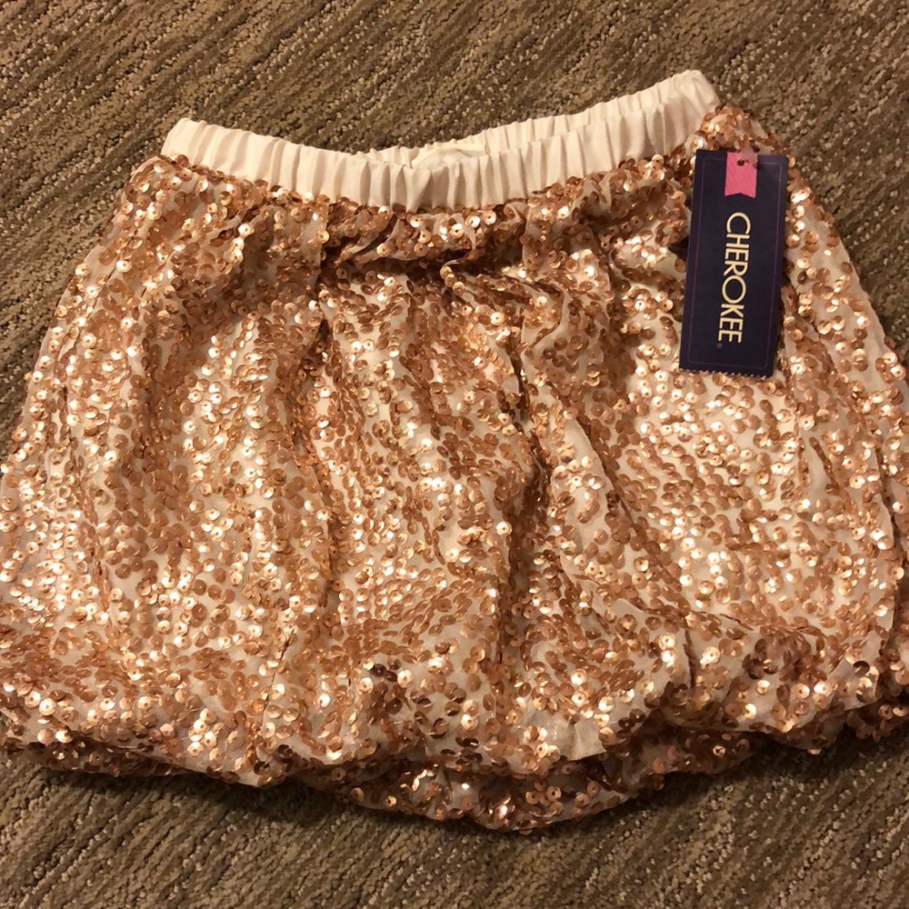 Girls gold & cream sequins tutu